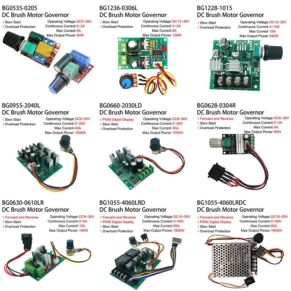 12~28V 15A 240W DC Brush Motor PWM Governor 12V 21V 24V 200W LED Dimming Speed Adjustment Controller Regulator Fan (BG1228-1015).