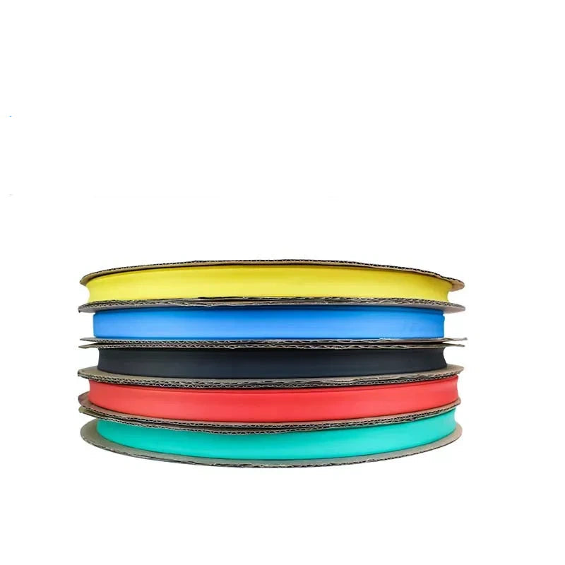dia 12mm heat shrink tubing,25m/roll heat shrink tube,2:1 heat shrink sleeve,red/yellow/blue/green/black electrical insulation tube,10m/lot cable protective sleeve,2m/lot wire repair tube,after shrink 6mm polyolefin heat shrink tube