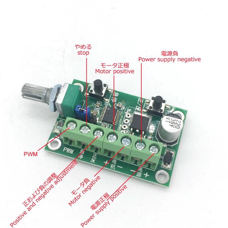 12V 24V DC Brushless Motor Controller 3A 90W PWM Speed Brake Reversed CW CCW BLDC 6V-30V Electric Motors Mini Regulator Engine