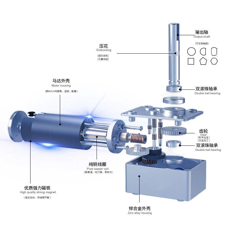 12V 24V DC Motor Worm Gear High Powerful Torque 95KG Forward Reversed Reduce Speed PWM Controller Electric Door Robot 5840-36ZY