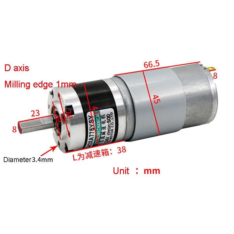 12V 24V Planetary Gear DC Motor 775 CW CCW Adjustable Reducer Speed PWM Motor 10rpm-500rpm