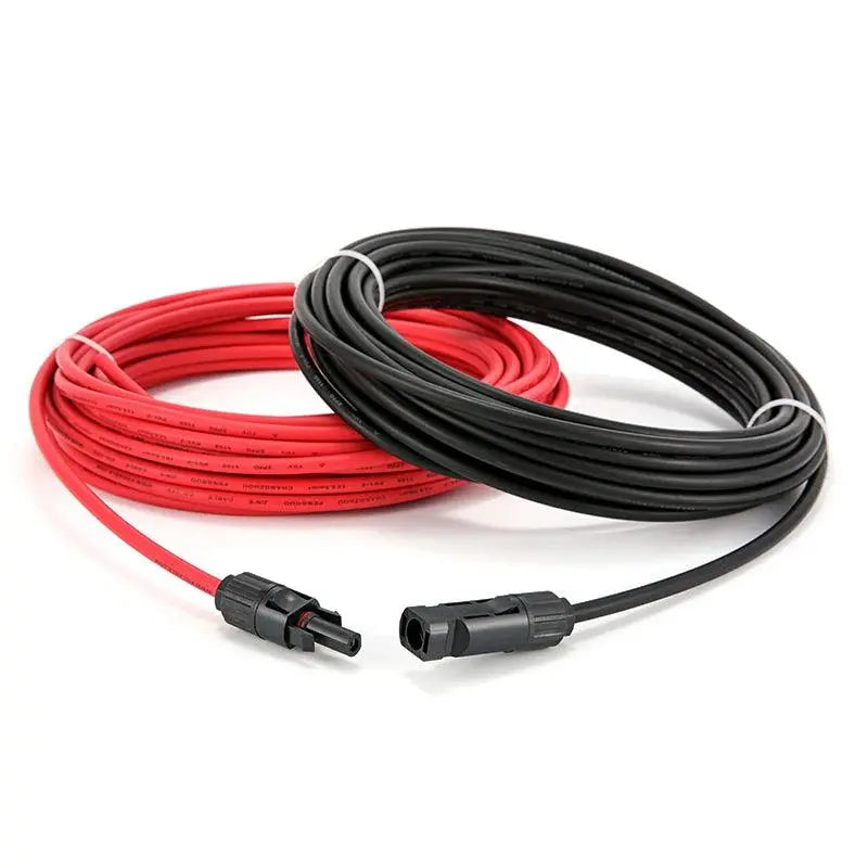 Free Shipping Solar Extension PV Cable Panel Stecker wire Black+Red 2.5/4/6mm² with Male and Female Connector Cable 10/12/14 AWG - electrical center b2c