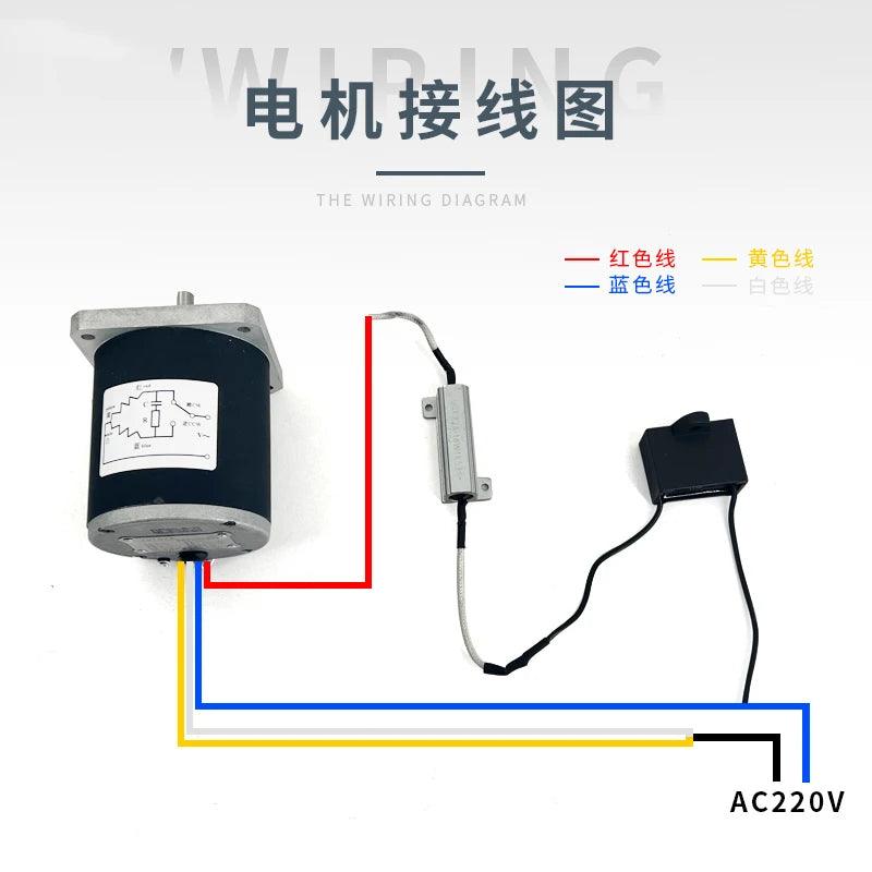 150W AC 220V Permanent Magnet Synchronous Motor High Torque Low Speed 60rpm 115rpm Electric Motor Long Life Mini Moter Engine