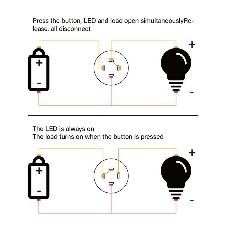 16mm Short Stroke Mini Waterproof Metal Push Button Switch Power Led Light.