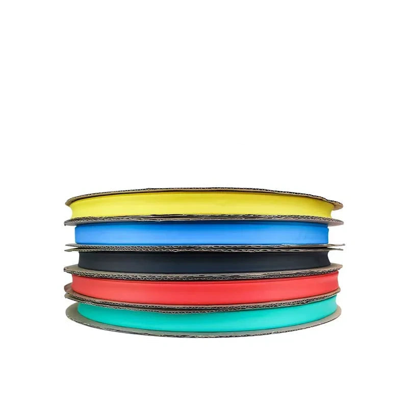 dia 18mm heat shrink tubing,25m/roll heat shrink tube,2:1 heat shrink sleeve,red/yellow/blue/green/black electrical insulation tube,10m/lot cable protective sleeve,2m/lot wire repair tube,after shrink 9mm polyolefin heat shrink tube
