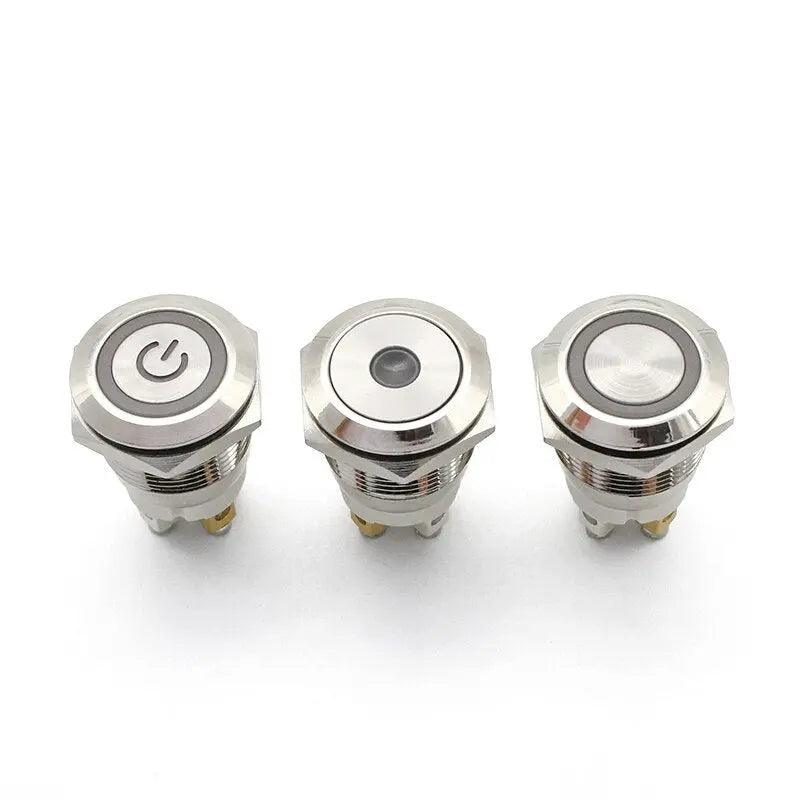 19mm 22mm Reset Metal Push Button|  4 Screw Foot For Car Power - electrical center b2c