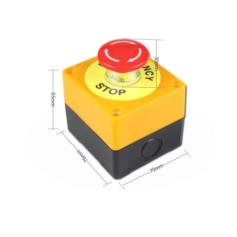 1PCS Plastic Shell Red Sign Push Button Switch DPST Mushroom Emergency Stop Button SwitchAC 660V 10A NO+NC LAY37-11ZS - electrical center b2c