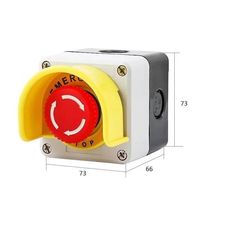 1PCS Plastic Shell Red Sign Push Button Switch DPST Mushroom Emergency Stop Button SwitchAC 660V 10A NO+NC LAY37-11ZS - electrical center b2c