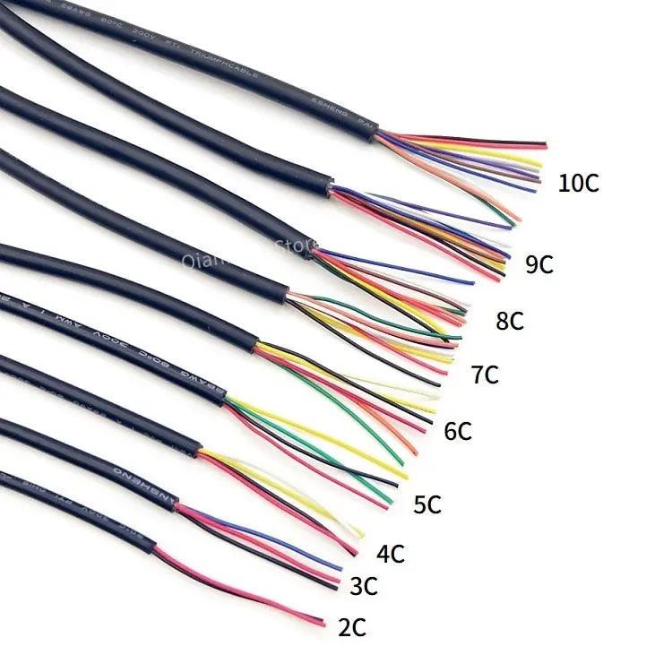 1M UL2464 Sheathed Wire 28AWG Audio Line| 2-10 Cores Insulated Optional - electrical center b2c