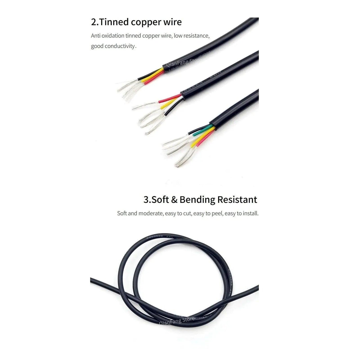 1M UL2464 Sheathed Wire 28AWG Audio Line| 2-10 Cores Insulated Optional - electrical center b2c