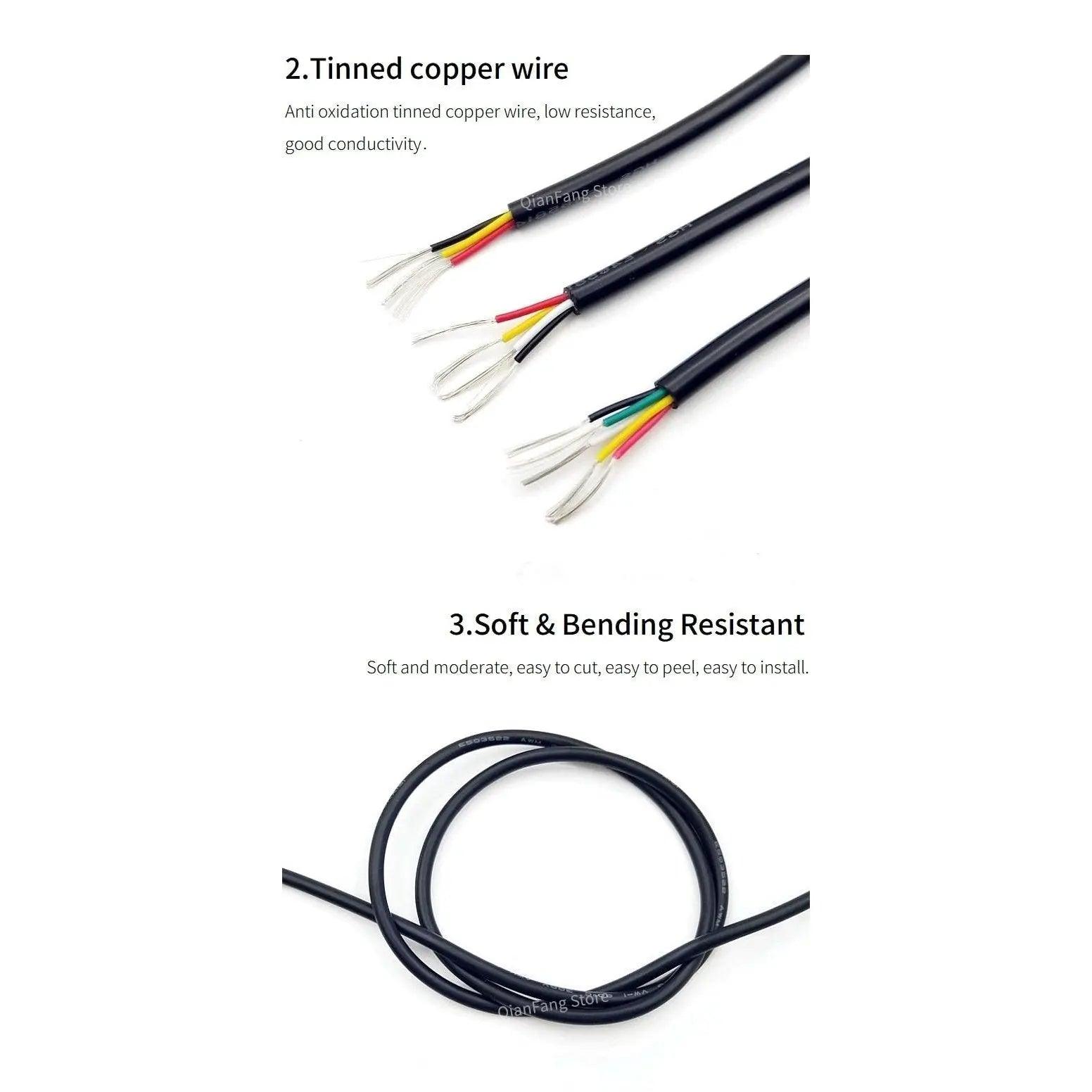 1M UL2464 Sheathed Wire 28AWG Audio Line| 2-10 Cores Insulated Optional - electrical center b2c