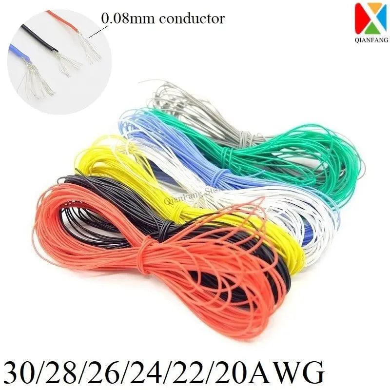 1M Wire Cable Super Soft Silicone Insulated| 30-18 AWG/Multicolor Optional - electrical center b2c