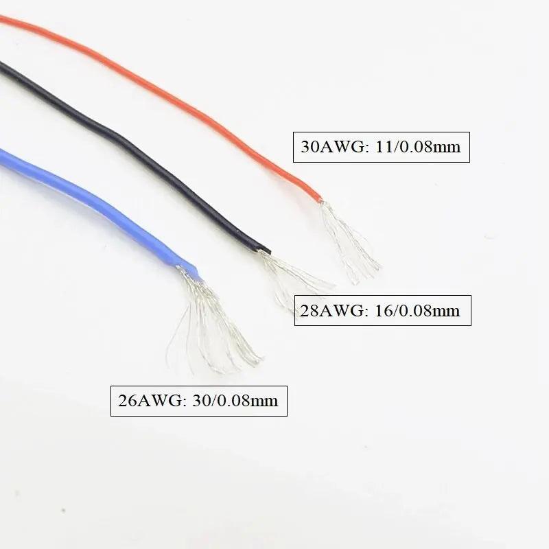 1M Wire Cable Super Soft Silicone Insulated| 30-18 AWG/Multicolor Optional - electrical center b2c