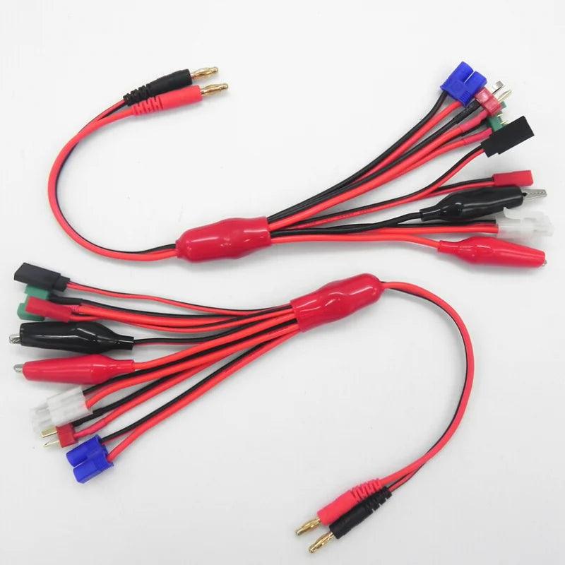 1pcs 8 In 1 Multifunction Charging Cable EC3 T JST Tamiya JR Futuba Plug Charger Connectors Power Cords & Extension Cords