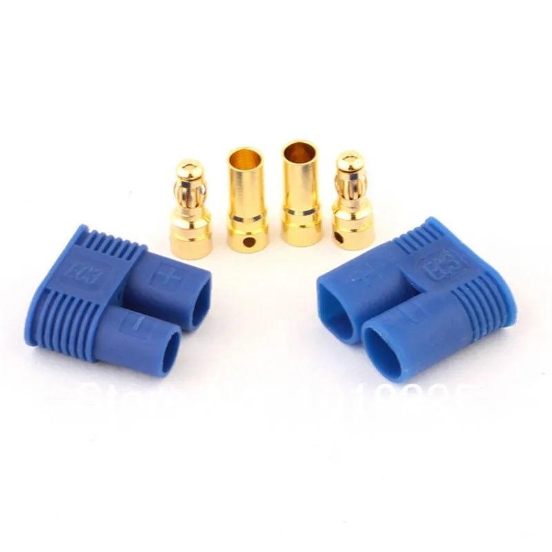 200 Pairs EC3 Banana Plug Female Male Bullet Connector with Housing for RC ESC LIPO Battery Motor