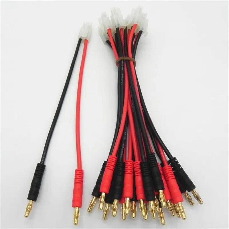 200pcs/Lot Tamiya  Plug  To 4.0 Banana Plug with High Temperature Silicone Wire 14AWG Cable 15cm Lenght Power Extension Cords