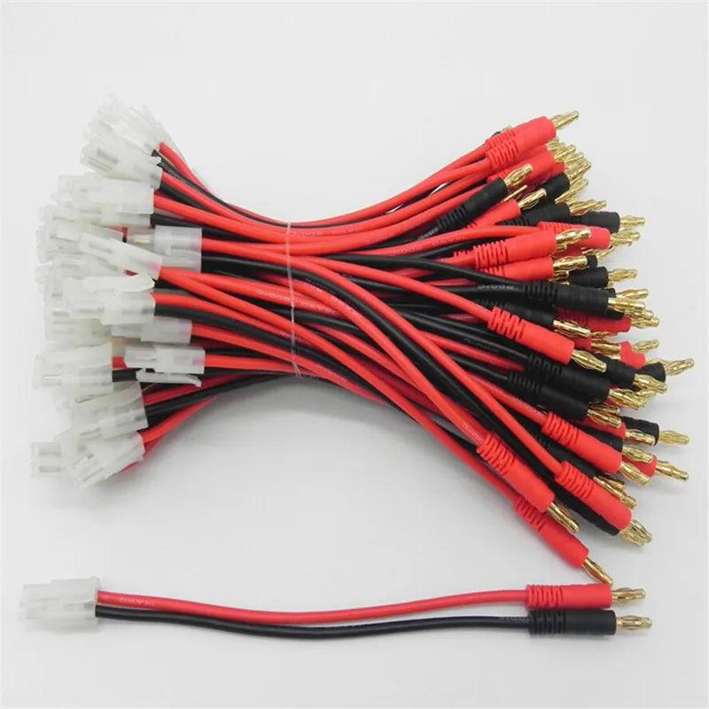 200pcs/Lot Tamiya  Plug  To 4.0 Banana Plug with High Temperature Silicone Wire 14AWG Cable 15cm Lenght Power Extension Cords