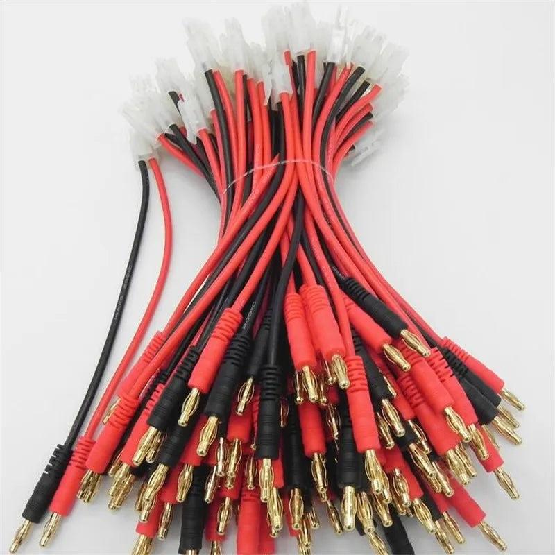 200pcs/Lot Tamiya  Plug  To 4.0 Banana Plug with High Temperature Silicone Wire 14AWG Cable 15cm Lenght Power Extension Cords