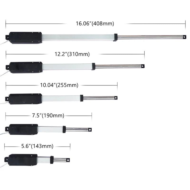 20N Linear Actuador 12V DC Stroke 50mm 100mm 150mm Electric Lineal Actuator and Remote Control Switch Pause