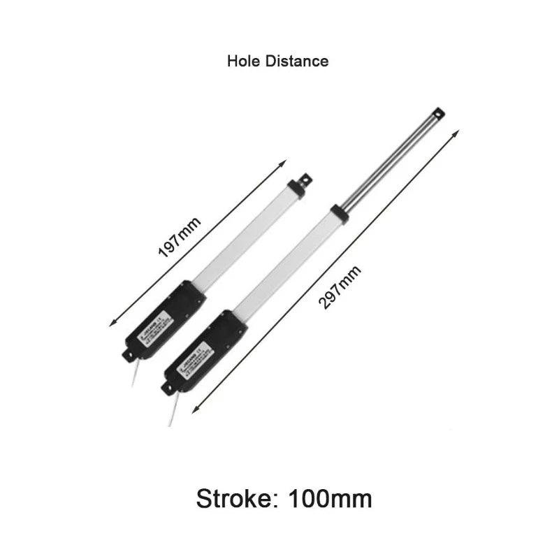 20N Linear Actuador 12V DC Stroke 50mm 100mm 150mm Electric Lineal Actuator and Remote Control Switch Pause