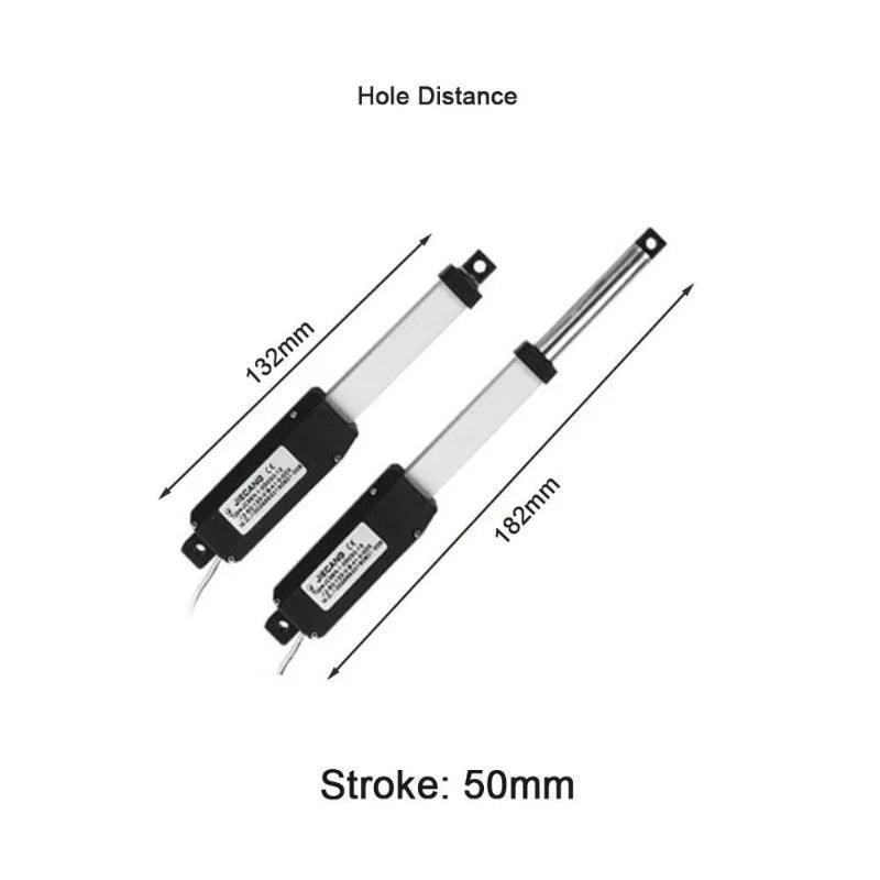 20N Linear Actuador 12V DC Stroke 50mm 100mm 150mm Electric Lineal Actuator and Remote Control Switch Pause