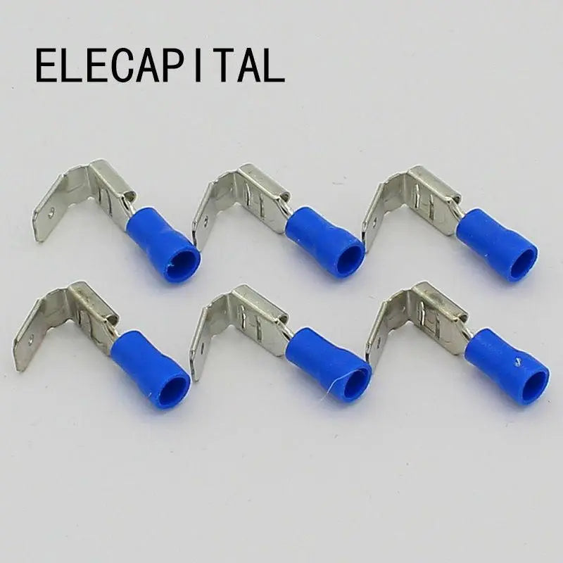 20x Crimping Connectors Piggyback Female Spade Connector Terminals Brass printed with Sn - electrical center b2c