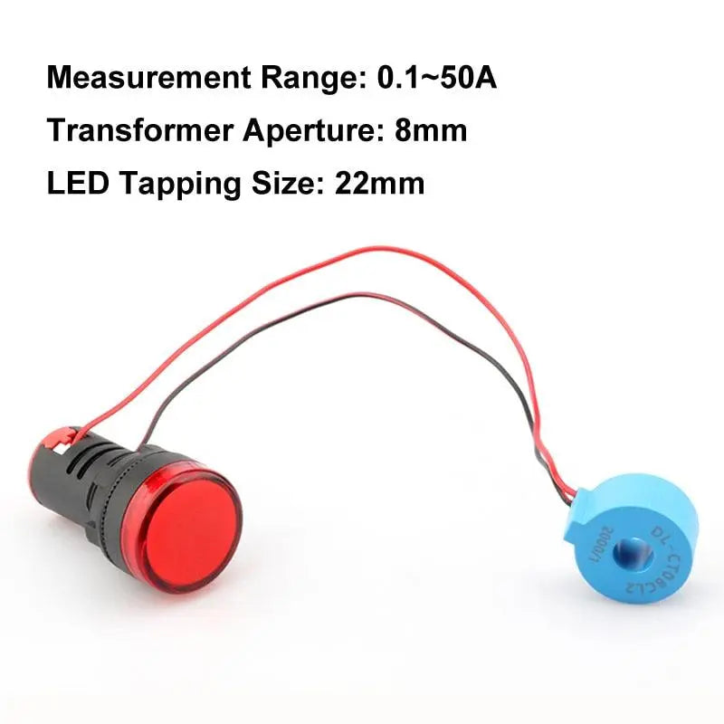 22mm Tapping LED Current Indicator Power Indicator AC Current transformer Indicator - electrical center b2c