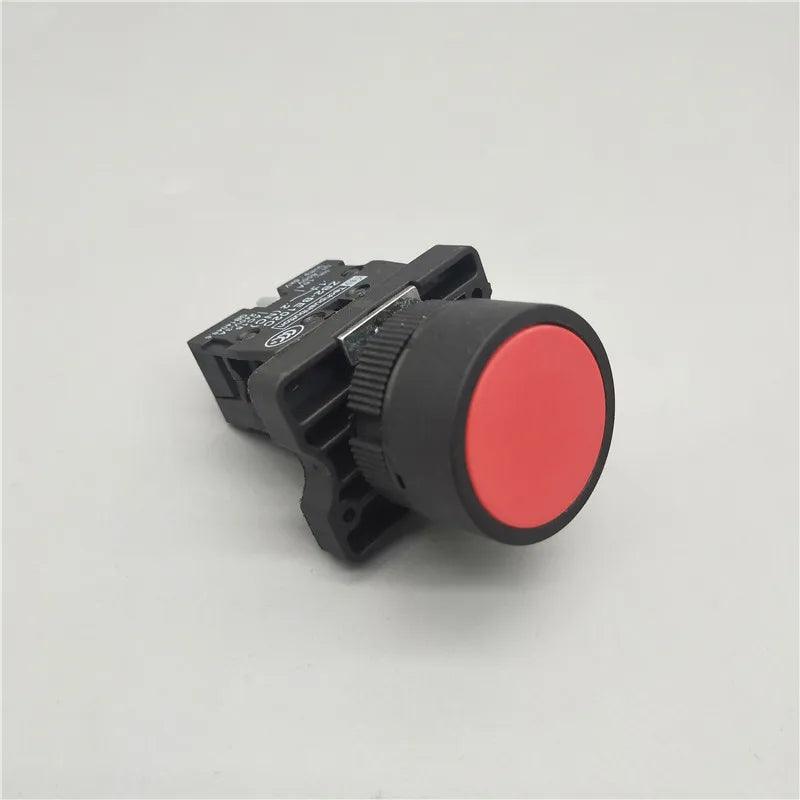 22mm Momentary Flat Push Button Switch XB2- EA31 EA42 ZB2-BE101C 102C NO/NC 10A Self Return Power Starter Switch Red Green