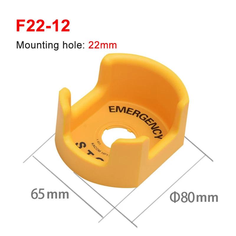 22mm yellow emergency stop button protection cover button switch emergency mushroom head protection seat protection cover ring