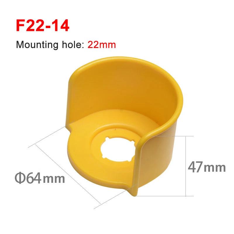 22mm yellow emergency stop button protection cover button switch emergency mushroom head protection seat protection cover ring