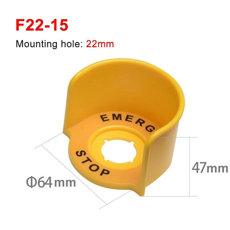 22mm yellow emergency stop button protection cover button switch emergency mushroom head protection seat protection cover ring