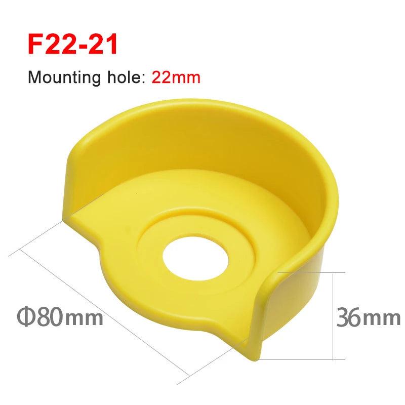 22mm yellow emergency stop button protection cover button switch emergency mushroom head protection seat protection cover ring