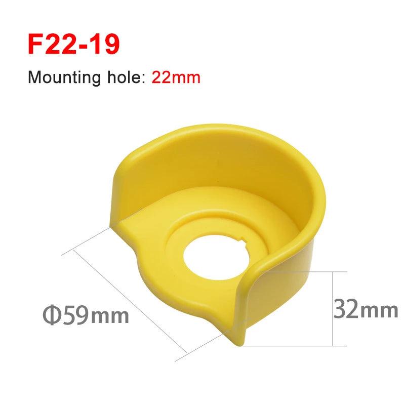 22mm yellow emergency stop button protection cover button switch emergency mushroom head protection seat protection cover ring