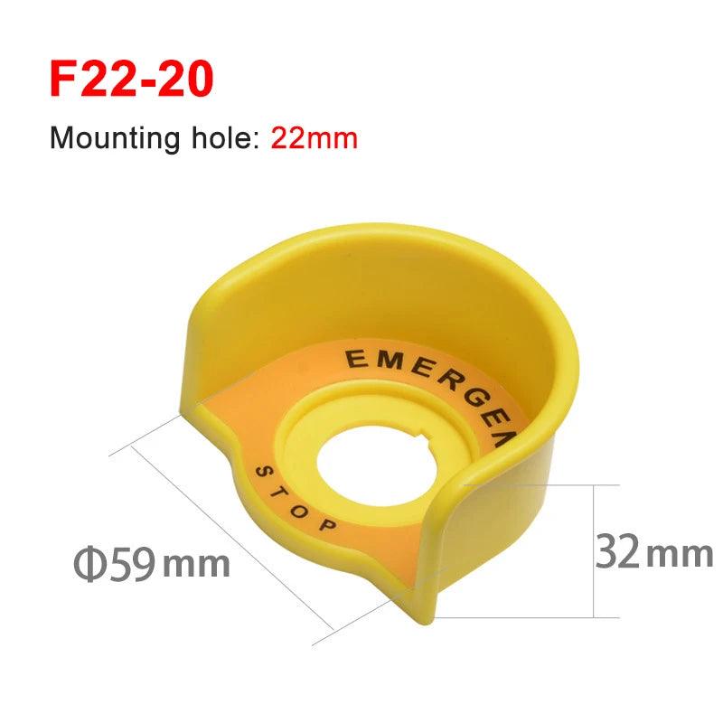 22mm yellow emergency stop button protection cover button switch emergency mushroom head protection seat protection cover ring