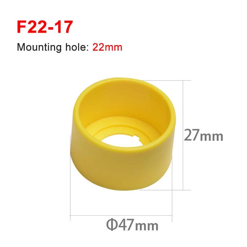 22mm yellow emergency stop button protection cover button switch emergency mushroom head protection seat protection cover ring