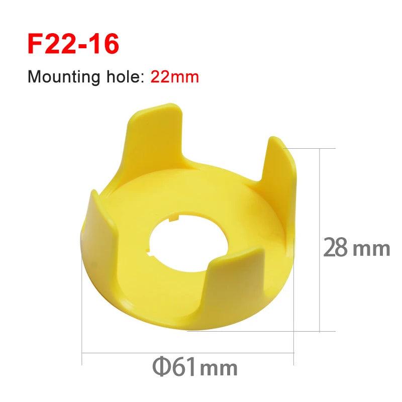 22mm yellow emergency stop button protection cover button switch emergency mushroom head protection seat protection cover ring