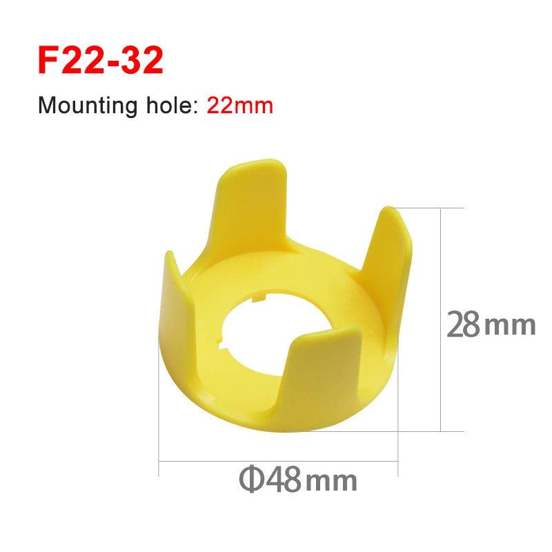 22mm yellow emergency stop button protection cover button switch emergency mushroom head protection seat protection cover ring