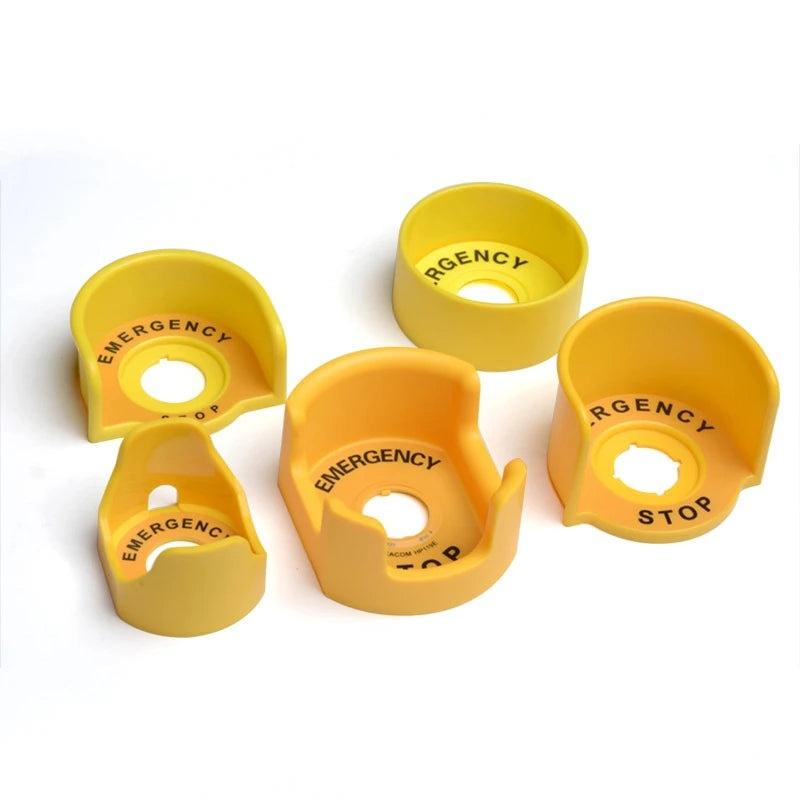 22mm yellow emergency stop button protection cover button switch emergency mushroom head protection seat protection cover ring