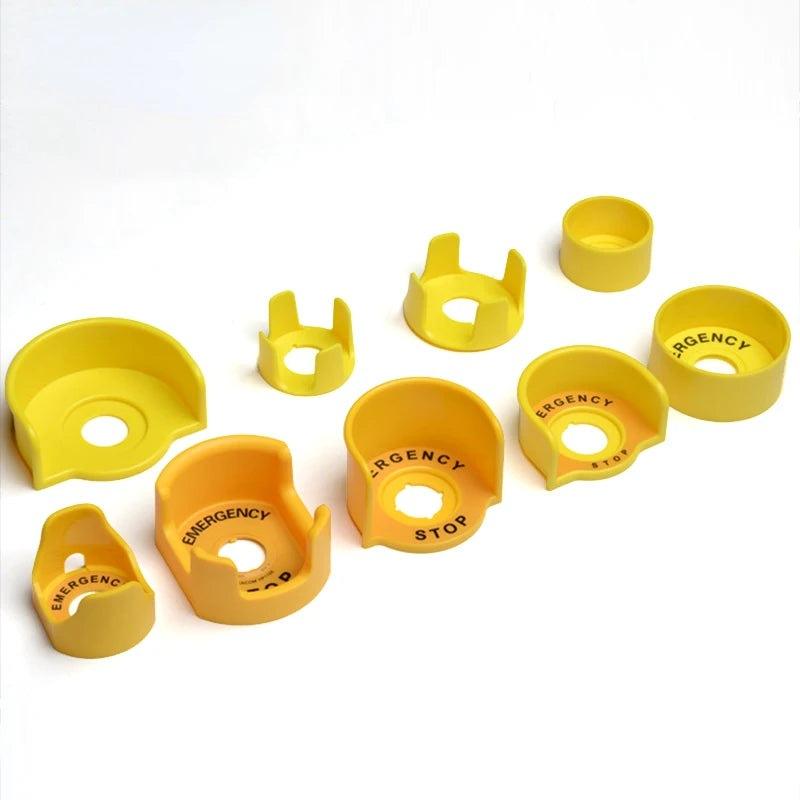 22mm yellow emergency stop button protection cover button switch emergency mushroom head protection seat protection cover ring