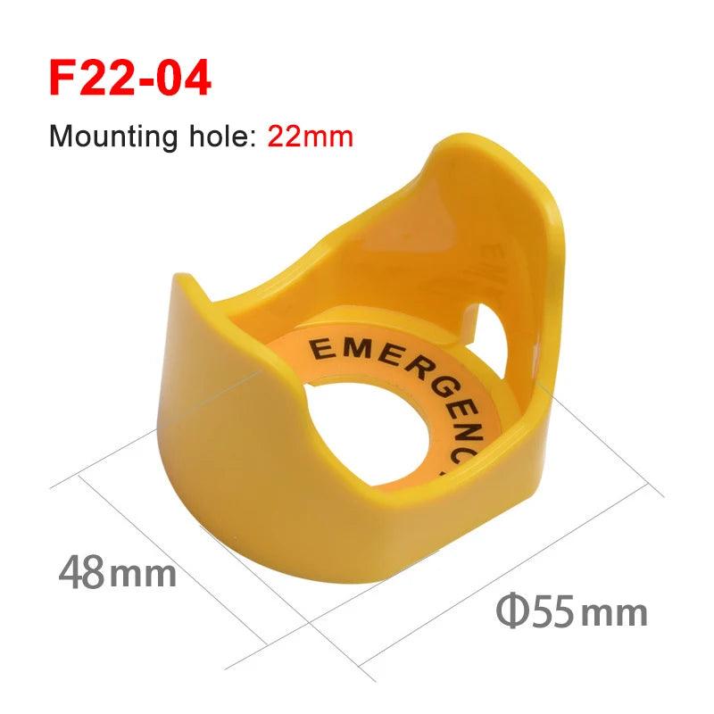 22mm yellow emergency stop button protection cover button switch emergency mushroom head protection seat protection cover ring