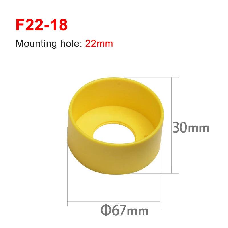 22mm yellow emergency stop button protection cover button switch emergency mushroom head protection seat protection cover ring