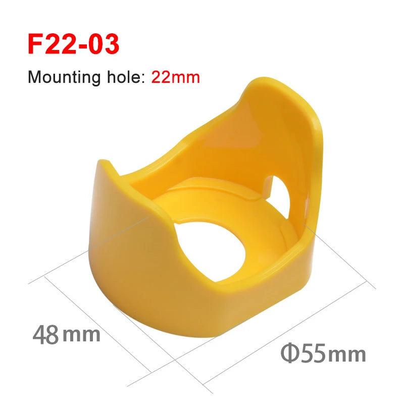 22mm yellow emergency stop button protection cover button switch emergency mushroom head protection seat protection cover ring