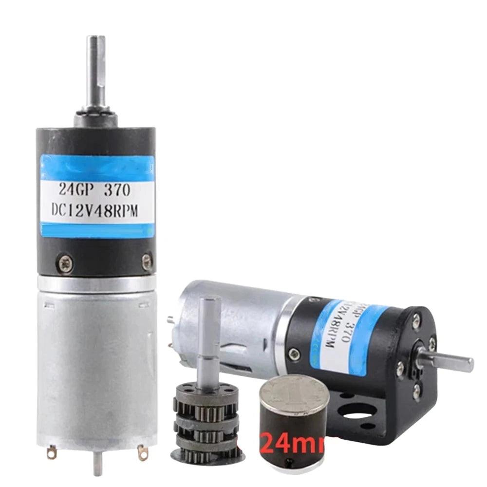 24GP-370 Planetary Gear Motor DC 6V 12V 24V Reducer Speed PWM Controller Forward Reversed High Torque 25KG.CM Electric Metal