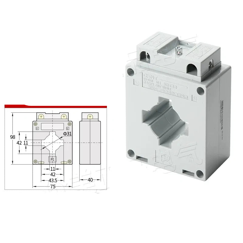 chint bh-0.66 current transformer,0.2 class high precision ct,current transducer 250/5A 0.2Class 1 Primary Turn Bore ??40 for ???160kW Motor,