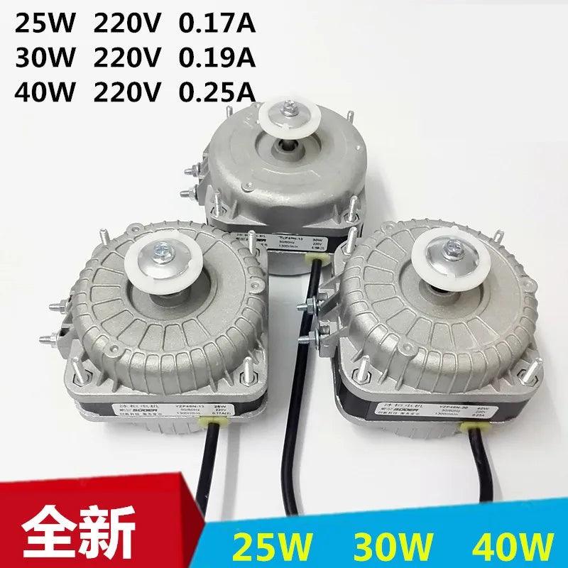 25W 30W 40W AC 220V Refrigerator Freezer Cooling Motor Fan Condenser Cover Pole Asynchronous Motor Fan Engine