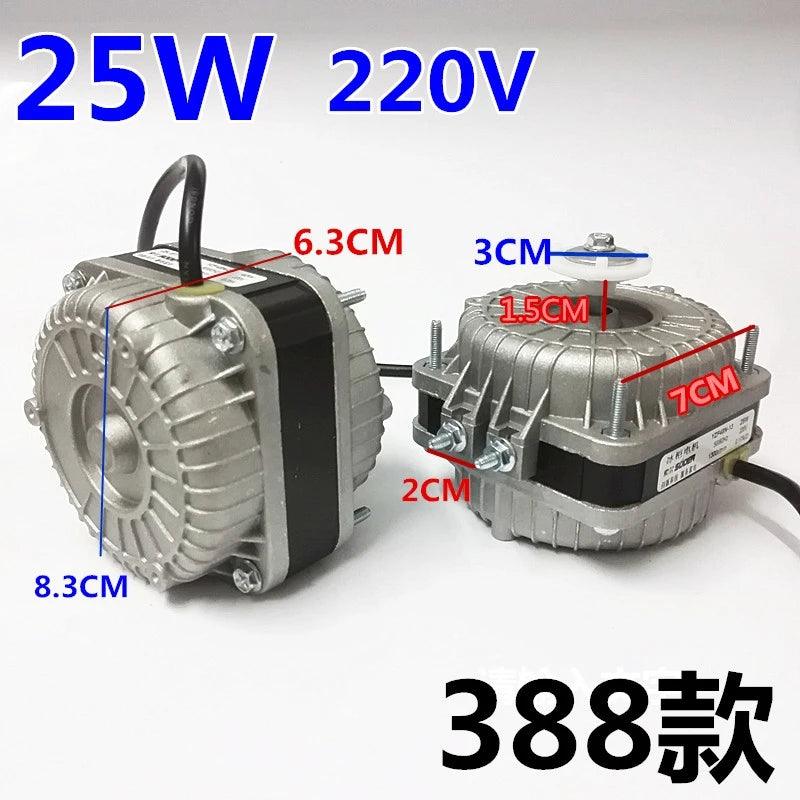 25W 30W 40W AC 220V Refrigerator Freezer Cooling Motor Fan Condenser Cover Pole Asynchronous Motor Fan Engine