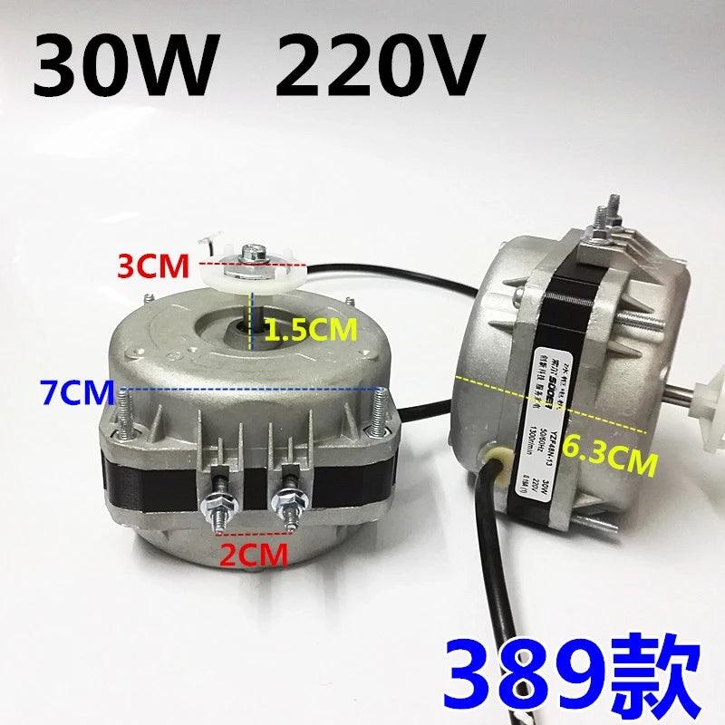 25W 30W 40W AC 220V Refrigerator Freezer Cooling Motor Fan Condenser Cover Pole Asynchronous Motor Fan Engine