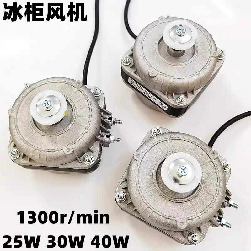 25W 30W 40W Refrigerator Freezer Cooling Motor Fan AC 220V 1300rpm Condenser Cover Pole Asynchronous Motor Fan Engine