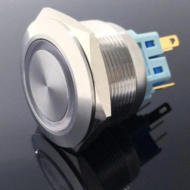28mm Stainless Steel Momentary Push Button Switch - electrical center b2c