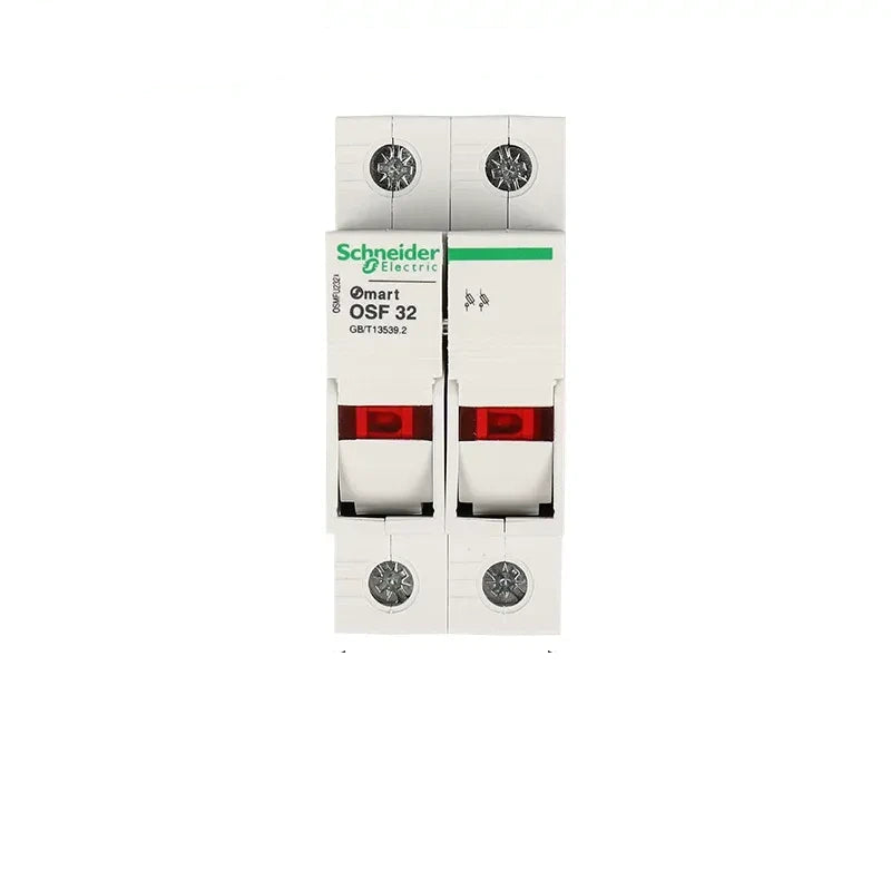 Schneider OSMFU232X Fuse Holder ,DIN Rail Fuse Holder, 2P 32A Fuse Holder with indicator